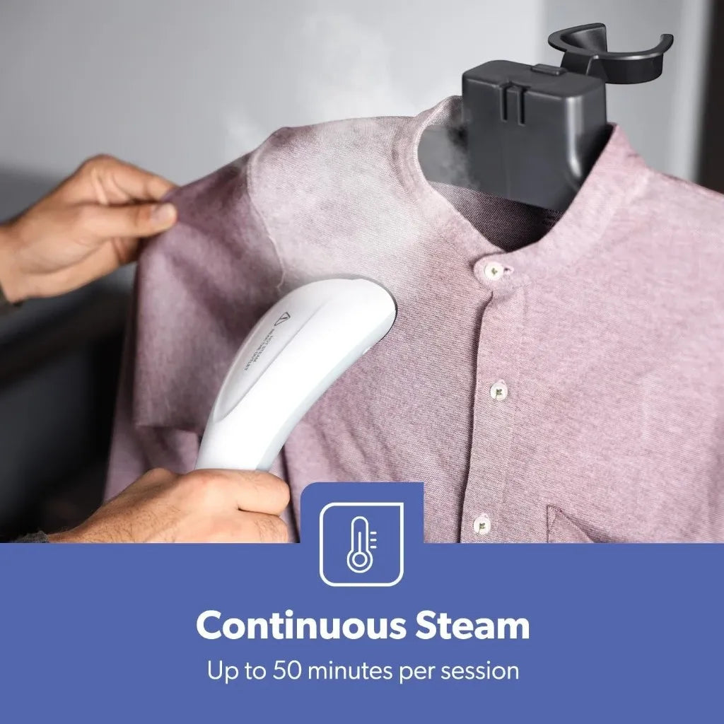 Geepas 2000W Garment Steamer – 1.3L Tank, Thermostat Protection, 35–45s Heat-Up, 11 Fabric Modes – White - GGS25033 - Damoo