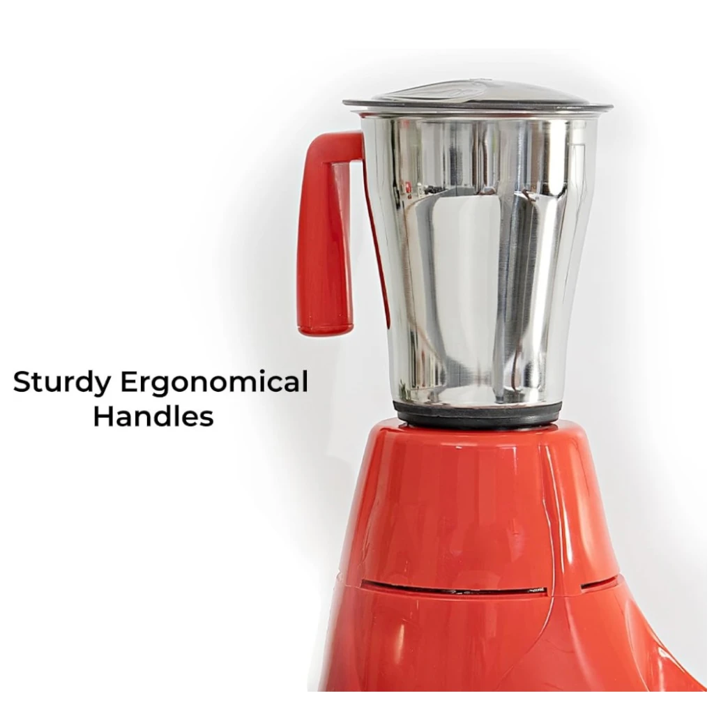 Geepas 3-in-1 Mixer Grinder – 750W Heavy-Duty Motor, 3 Stainless Steel Jars, 3-Speed Control, Safety Lock, Wet & Dry Grinding – Multicolour - Damoo