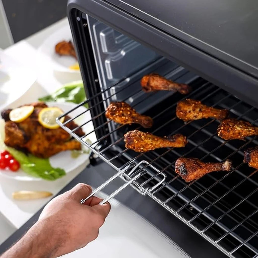 Geepas 60L Electric Oven with Rotisserie & Convection, 2200W Power, 60-Min Timer with Bell, Grill Function, Multi-Cooking Modes - GO4401N - Damoo