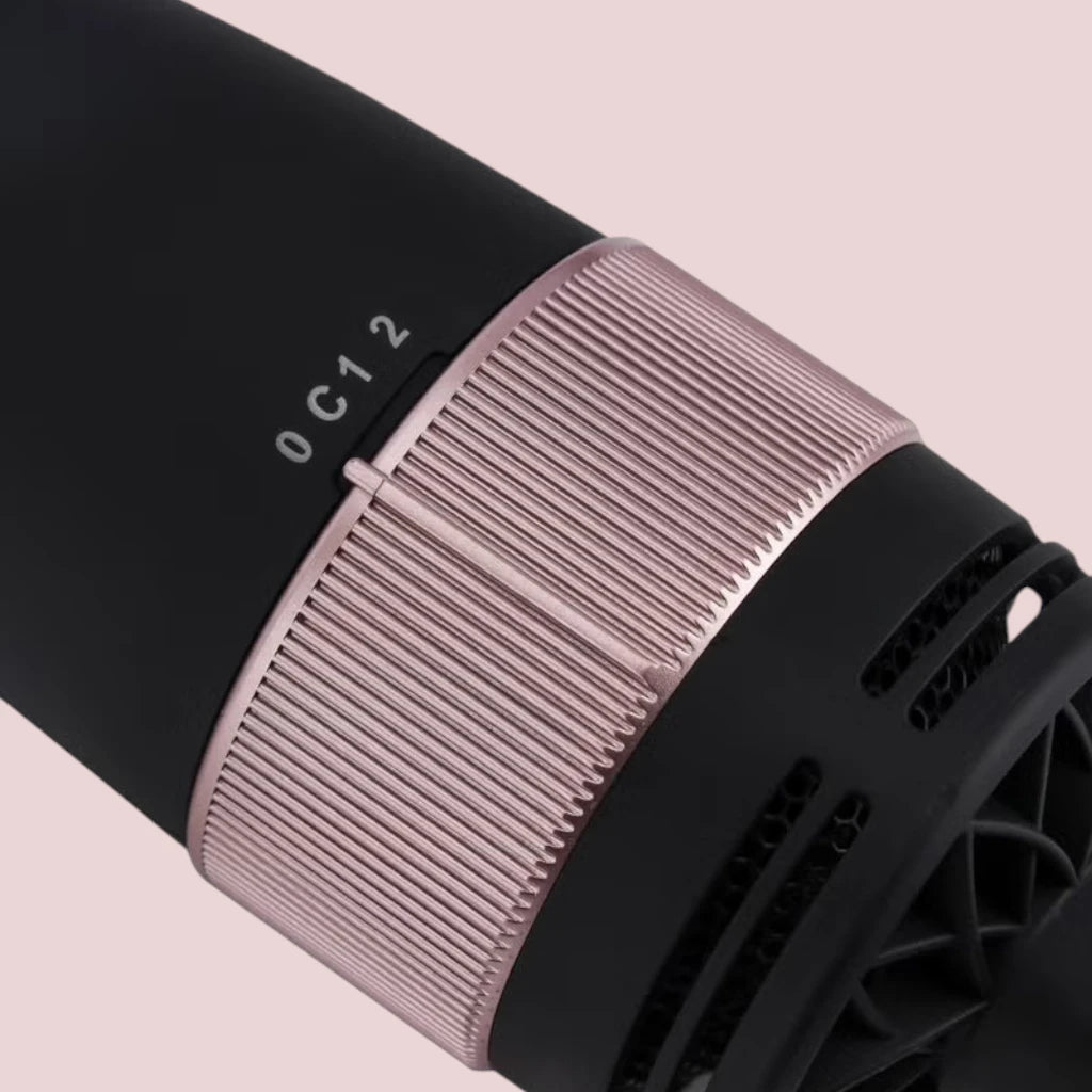 Geepas 8-in-1 Hair Styler GH86070 | 1000W Multi-Functional Hair Styling Tool with 7 Attachments | 2 Speed & Cool Settings | Ceramic Coated | 360° Swivel Cord | Black & Gold - Damoo