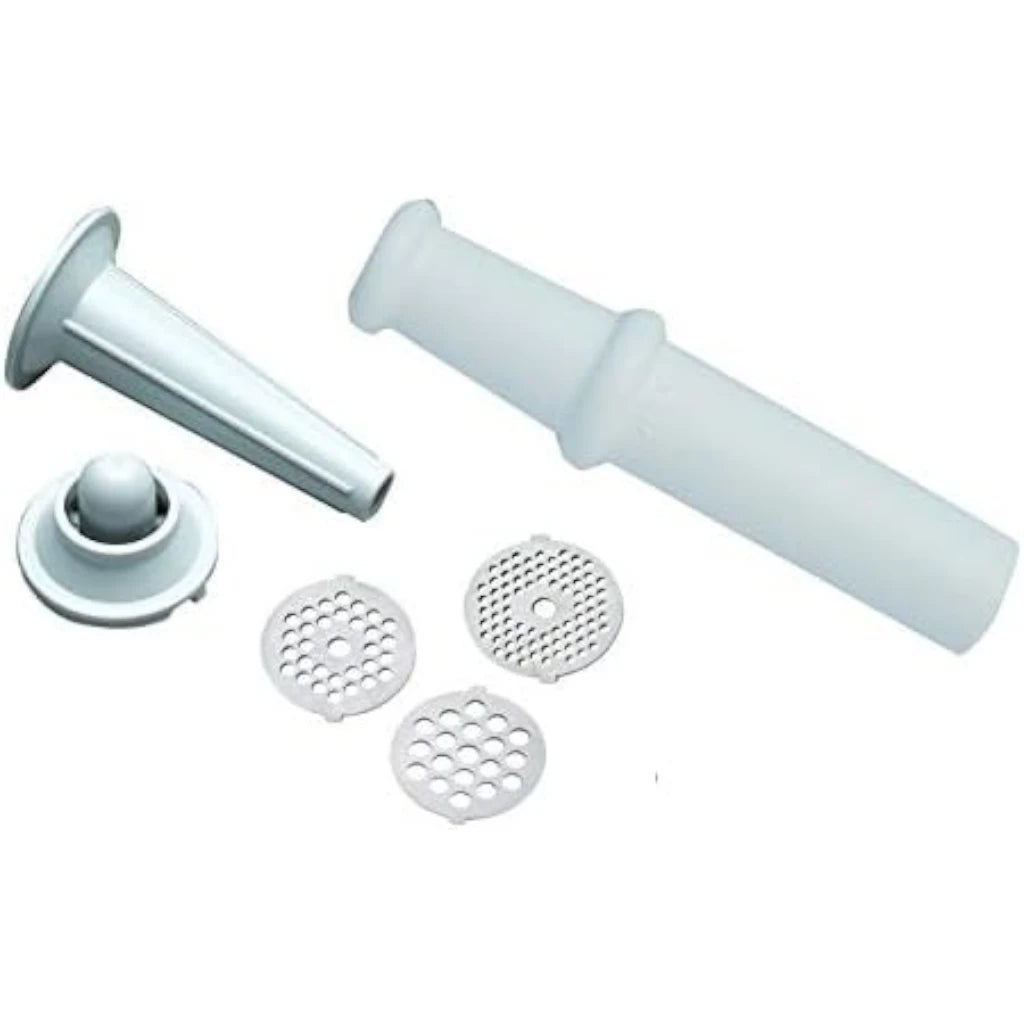 Geepas Electric Meat Grinder – 1KG/Min Capacity, Reverse Function, Stainless Steel Blades, Sausage Attachment & Food Pusher – Durable Meat Mincer – White - GMG746 - Damoo