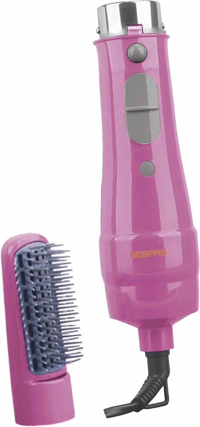 Geepas Hair Styler with Blow Brush GH713, 2 Speed Settings, Overheat Protection, Cool Function, 750W, 360Β° Swivel Cord β Pink - Damoo