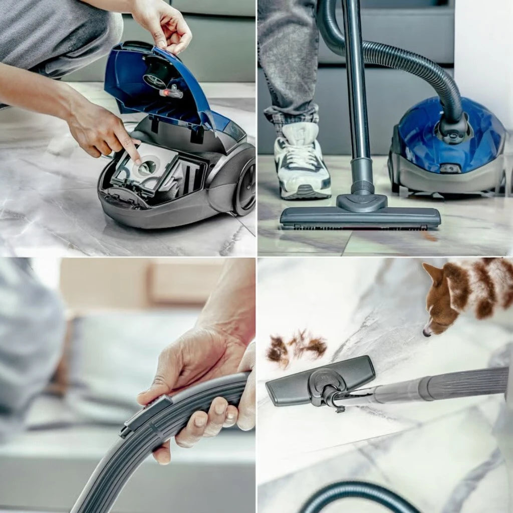 Geepas Handheld & Stick Vacuum Cleaner | 1.5L Capacity, Cyclonic Filtration, 1400W , Dust Full Indicator, Low Noise | Lightweight & Compact, Corded Electric for All Floors - GVC2595 - Damoo