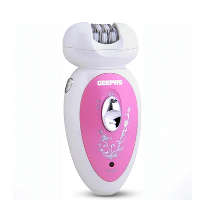 Geepas Rechargeable Epilator for Women GLS8679 – 2-in-1 Hair Remover with 3 Speed Settings, Hypoallergenic Blades, USB Charging, Pink - Damoo