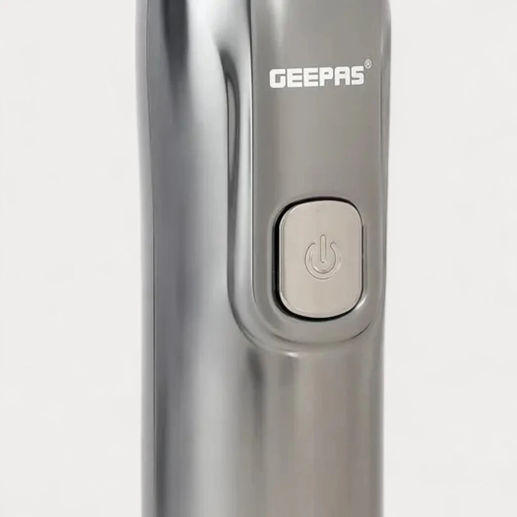 Geepas Rechargeable Hair and Beard Trimmer for Men – Cordless IPX7 Waterproof Grooming Tool with 1200mAh Battery, 180 Min Runtime, Detachable Blades & 4 Guide Combs – Ideal for Home and Salon Use - Damoo