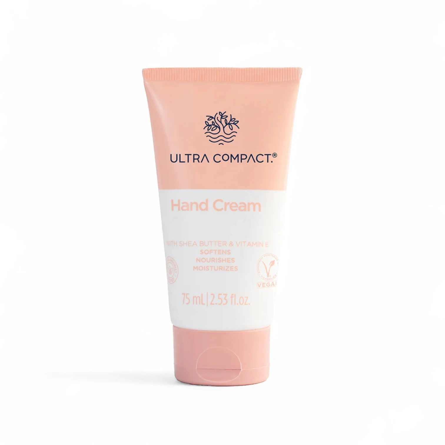 Ultra Compact Hand Cream with Shea Butter & Vitamin E – 75ml | Softening, Nourishing & Moisturizing Vegan Formula for Smooth Hands - Damoo