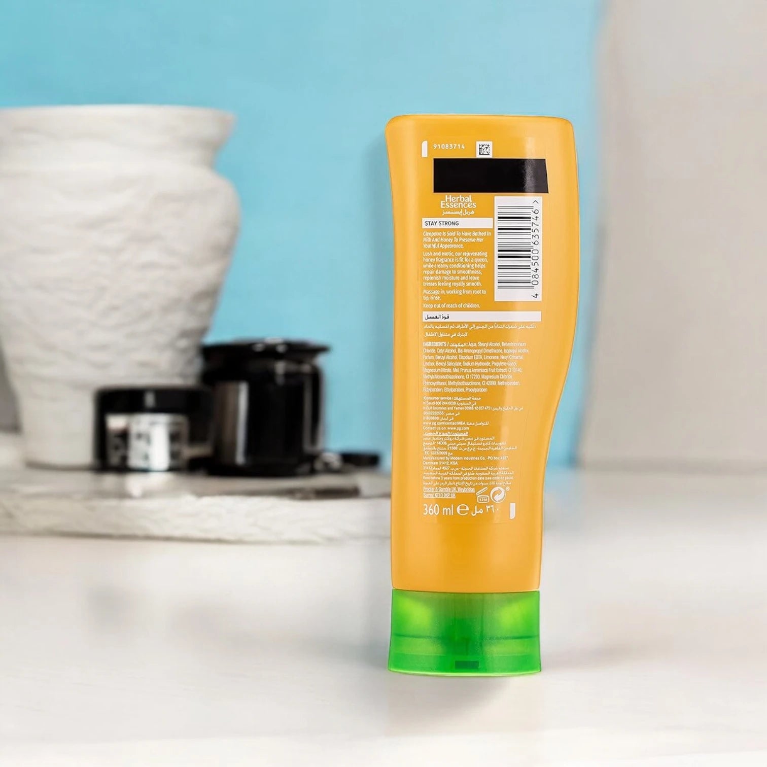 Herbal Essences Bee Strong Conditioner with Honey & Apricot Essences | Strengthening & Moisturizing for Weak Hair | 360ml - Damoo
