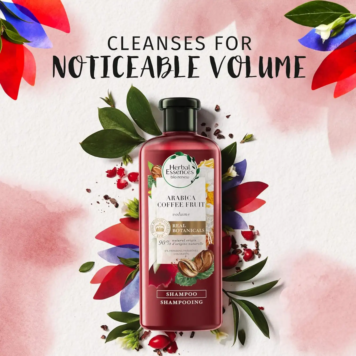 Herbal Essences Shampoo & Sulfate-Free Conditioner Kit – Arabica Coffee Fruit – 400ml Each – Hydrating, Paraben-Free, Color-Safe, Volumizing Hair Care for Fine Hair - Damoo