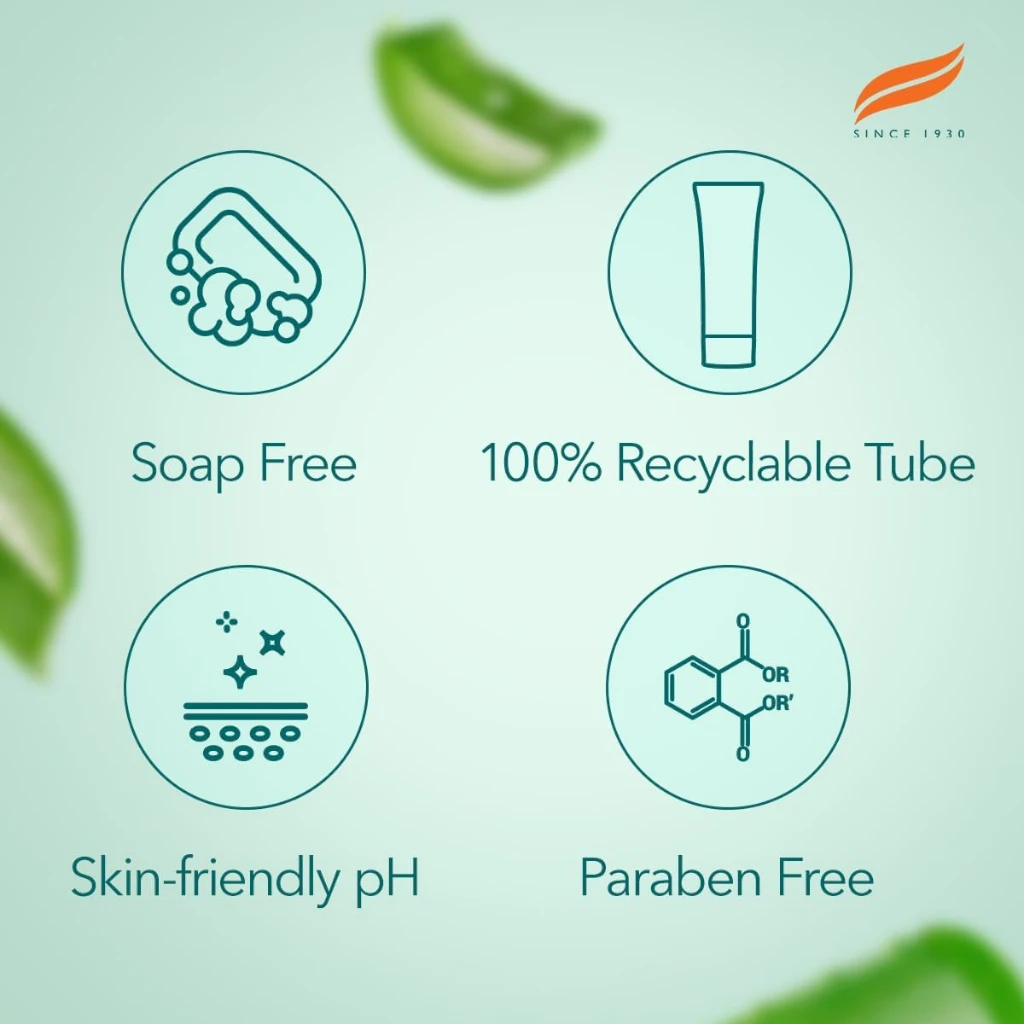 Himalaya Moisturizing Aloe Vera Face Wash 150ml – Gentle Soap-Free Cleanser for Normal to Dry Skin - Damoo