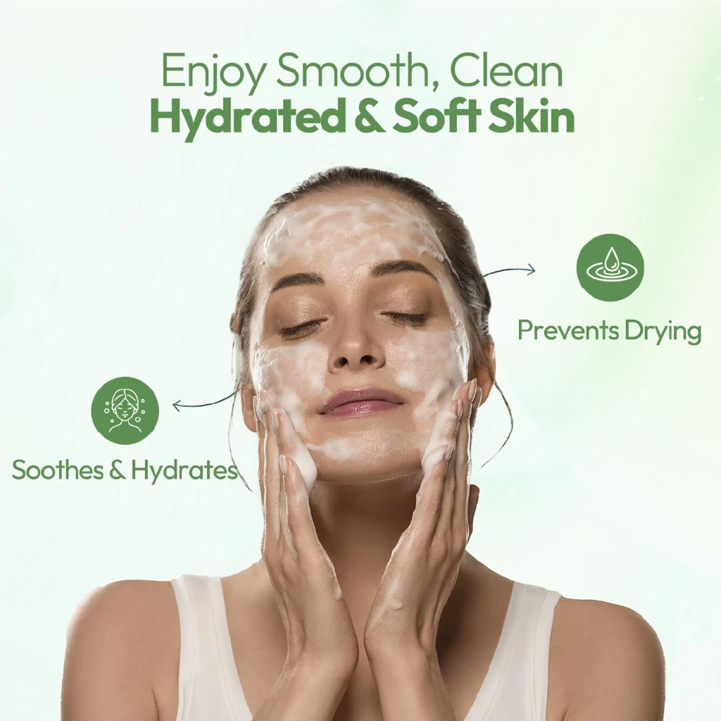 Himalaya Moisturizing Aloe Vera Face Wash 150ml – Gentle Soap-Free Cleanser for Normal to Dry Skin - Damoo