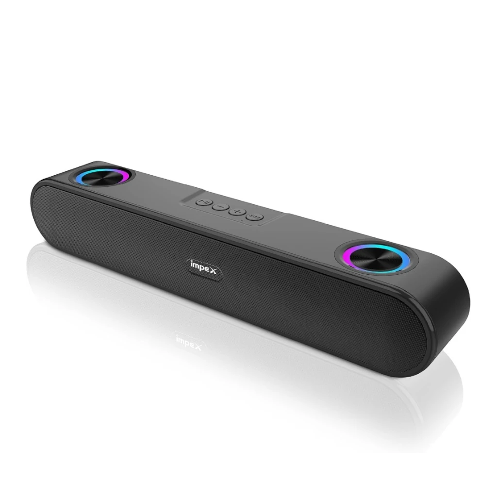 Impex 1600W Bluetooth Speaker with RGB Light & 2000mAh Battery – Stereo Wireless Speaker with Bluetooth 5.3, Dual Radiators, USB/TF/AUX/FM/TWS, Type-C Charging – Hands-Free Mic - Damoo