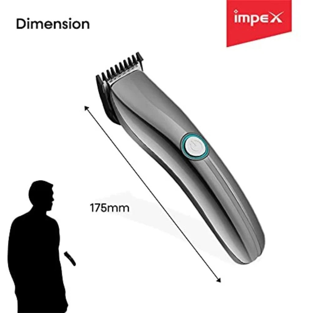 Impex Cordless Hair Clipper for Men – High-Speed 6500 RPM Motor, 60 Min Runtime, Stainless Steel Blade, USB Charging, All-in-One Nose, Beard & Hair Clipper – Red - Damoo
