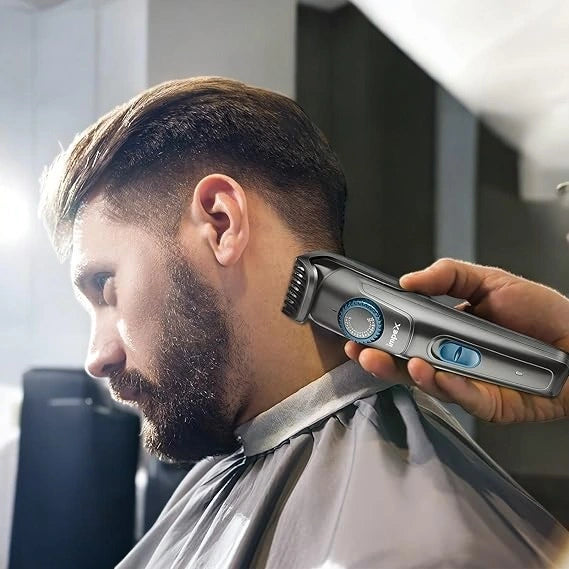 Impex Cordless Rechargeable Hair Trimmer for Men – 800mAh Battery, 3W Motor, 50-Min Runtime, USB Charging, 2 Comb Attachments, Beard & Hair Shaver – Black Tidy-220 - Damoo