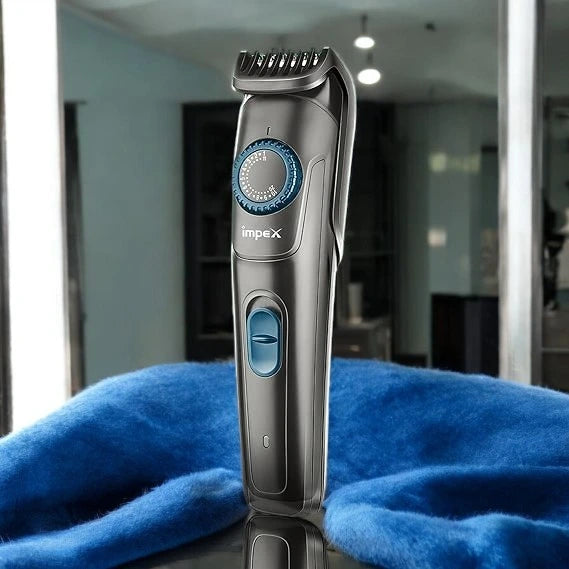 Impex Cordless Rechargeable Hair Trimmer for Men – 800mAh Battery, 3W Motor, 50-Min Runtime, USB Charging, 2 Comb Attachments, Beard & Hair Shaver – Black Tidy-220 - Damoo
