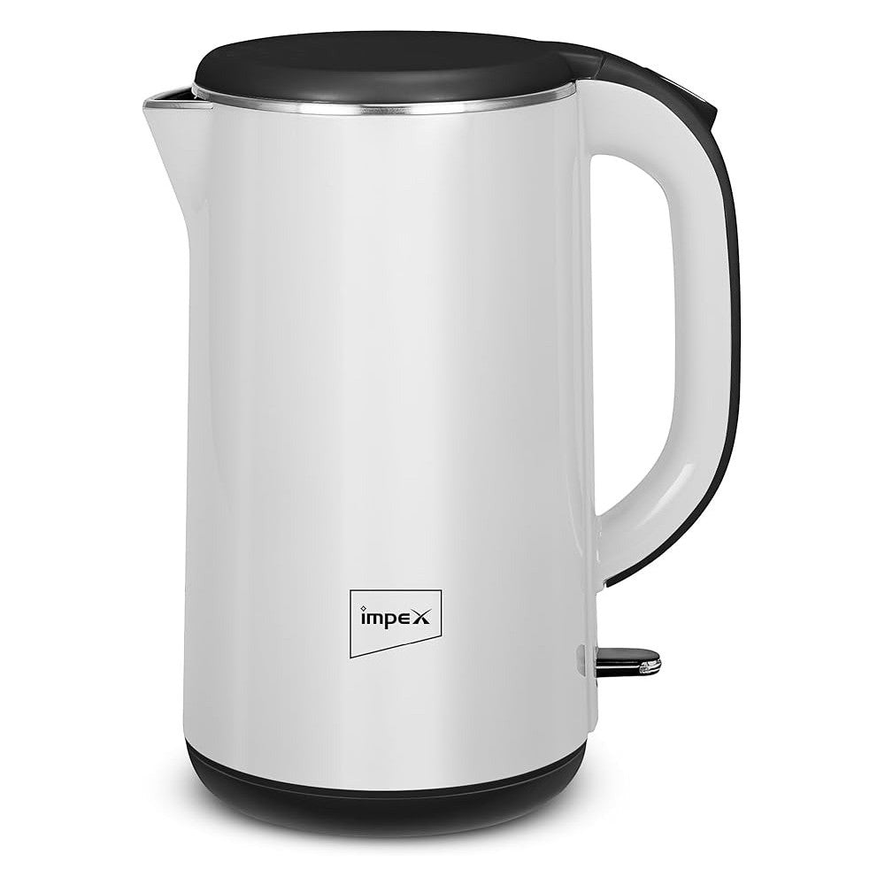 Impex 2.0L Double Layer Electric Kettle (Steamer 2002) – 1500W 304 Stainless Steel Kettle with Seamless Inner Body, FADA Double Controller, 360° Cordless Base, Auto Shut-Off & Indicator Light – Blue - Damoo