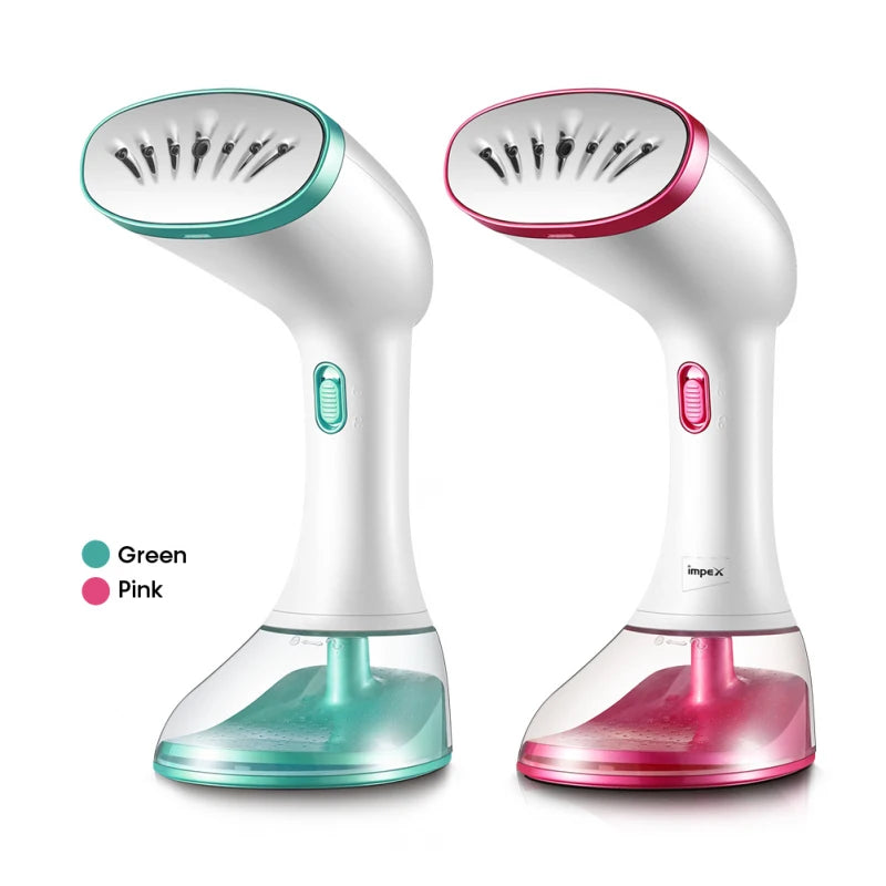 Impex GSM 6015 Handheld Garment Steamer – 1640W Powerful Fabric Steamer with 38s Preheat, 3 Steam Levels, 360ml Water Tank & Ceramic Soleplate – Includes Hand Brush – Portable Clothes Steamer for Quick Wrinkle Removal - Damoo