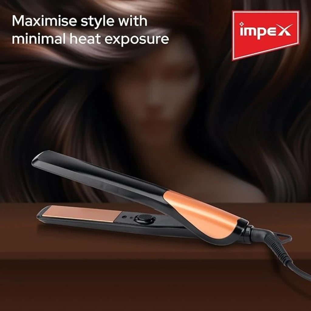 Impex Hair Dryer & Hair Straightener Combo – 2 Heat Settings, 1800-2100W, Swivel Cord, Auto Shutoff, Styling Nozzle Included | HSK 101 - Damoo