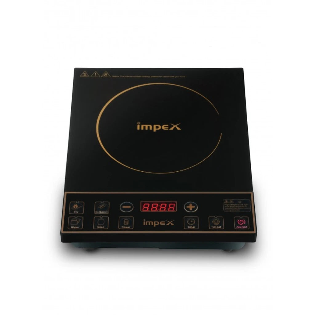 Impex Infrared Cooktop IR 2701A – 1500W Electric Stove with 8 Power Levels, 5 Cooking Modes, 24-Hour Preset Timer, LED Display, Overheat Protection & Universal Pot Compatibility – Black - Damoo