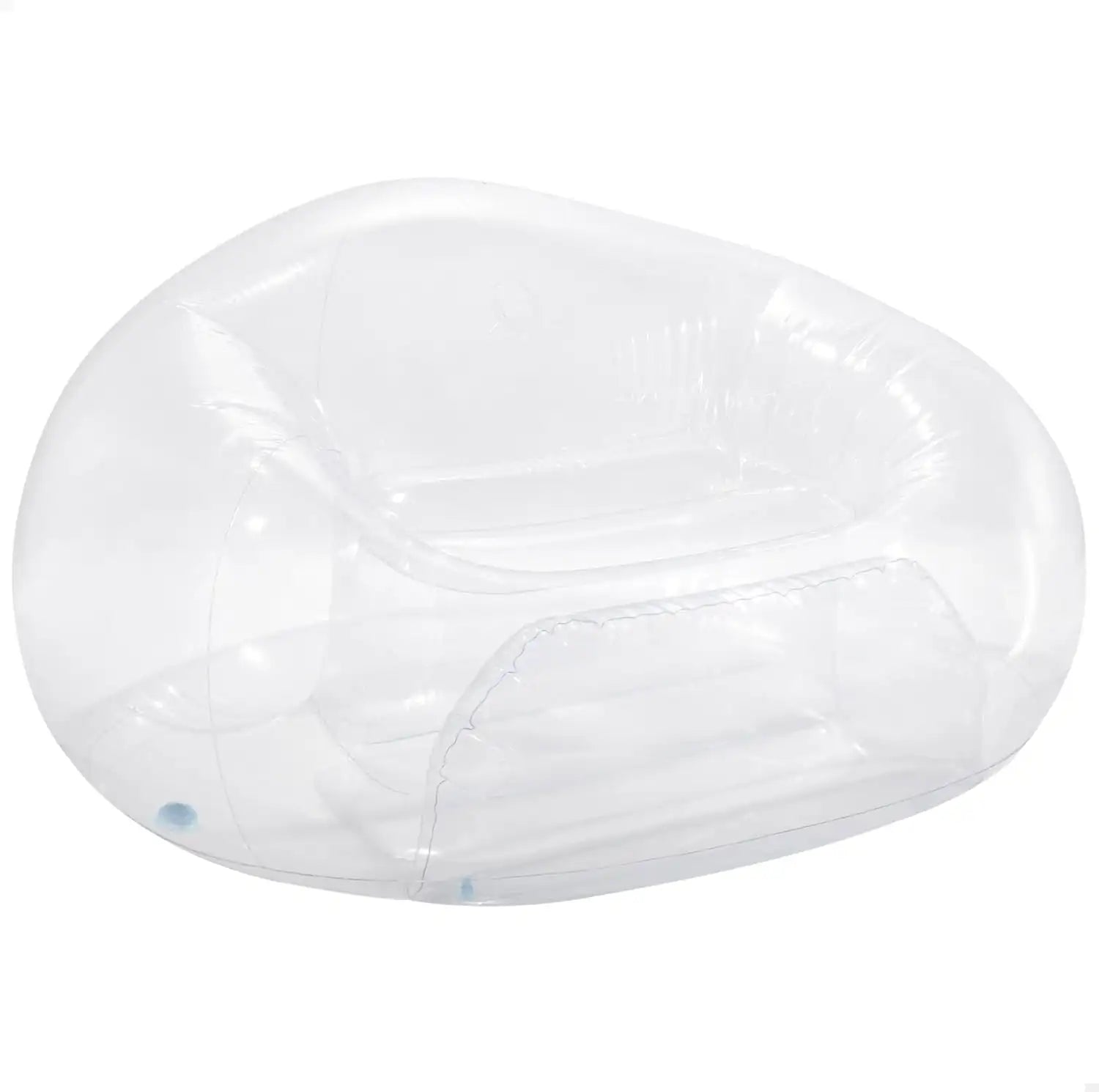 INTEX Beanless Bag Transparent Inflatable Chair – Indoor Lounge Air Chair, Durable PVC, Compact Storage, 137×127×74cm, 100kg Capacity - Damoo