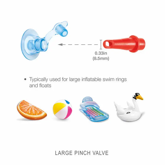 INTEX Bellows Foot Pump – 11 & 12 Inch Manual Inflator with 3 Nozzles, High-Volume Air Flow for Air Mattresses, Floats & Inflatables, Compact & Portable Design - Damoo