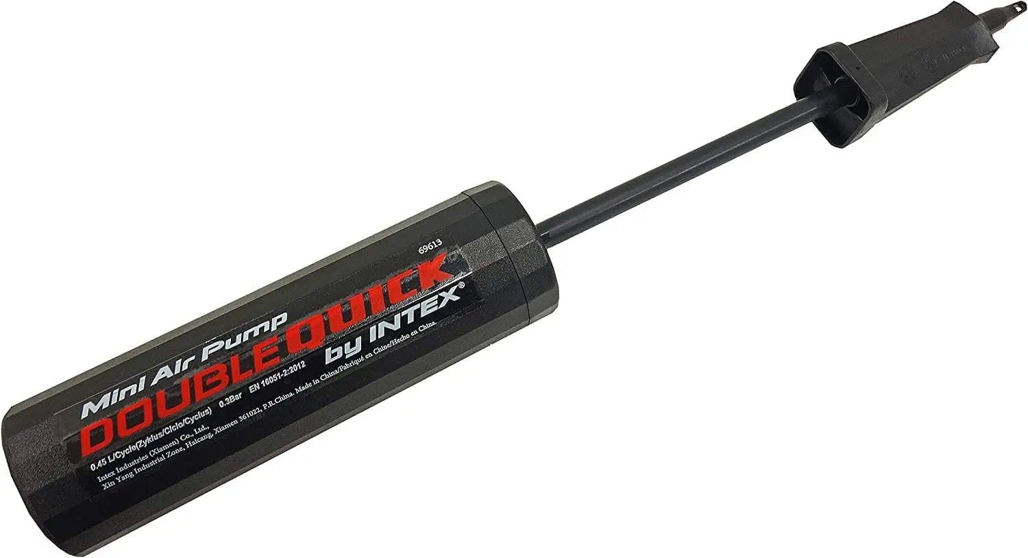 Intex Double Quick Mini Hand Air Pump – Compact Manual Inflator with Dual-Action Pumping & Hose, 29 cm, Lightweight & Portable for Small Floats, Balls & Inflatables - Damoo