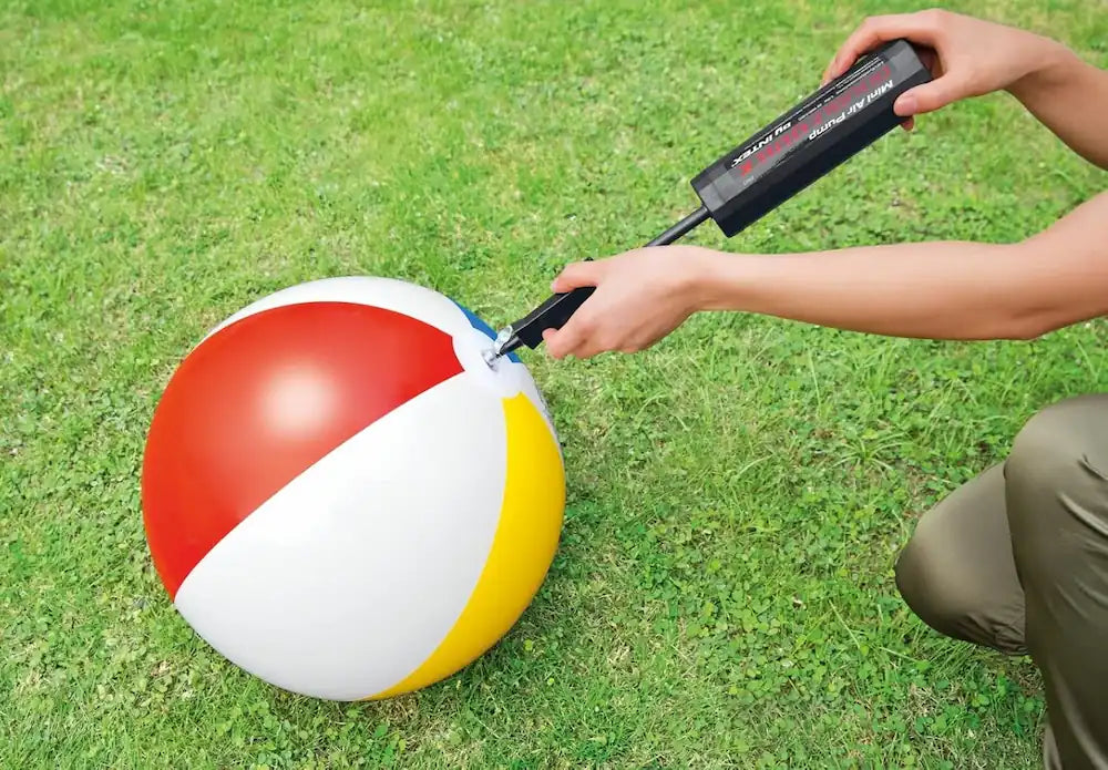 Intex Double Quick Mini Hand Air Pump – Compact Manual Inflator with Dual-Action Pumping & Hose, 29 cm, Lightweight & Portable for Small Floats, Balls & Inflatables - Damoo