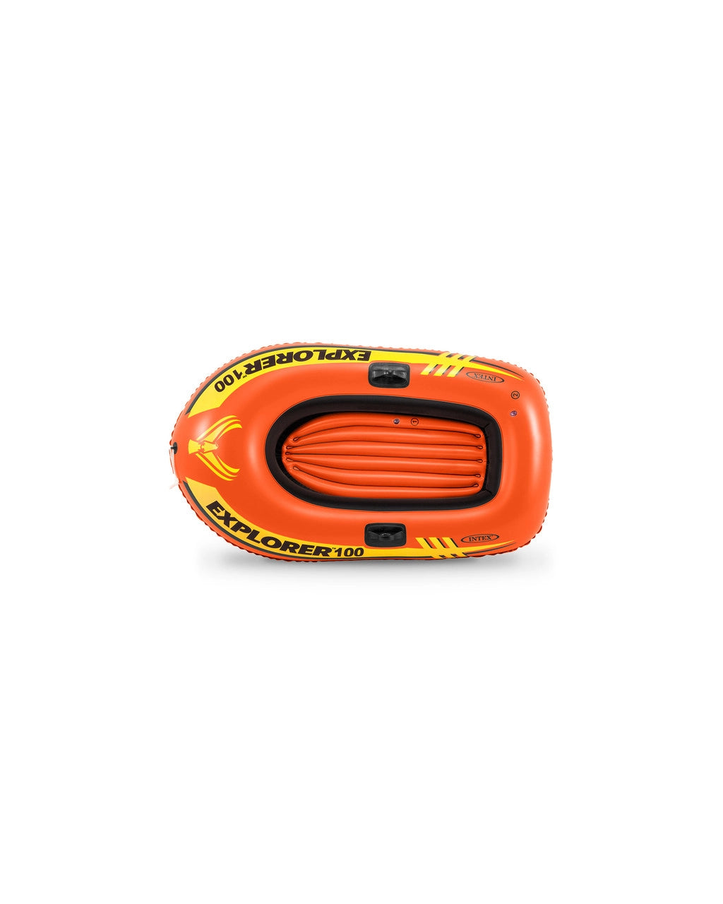 Intex Explorer™ 100 Inflatable Boat – 1-Person Pool & Lake Raft with Grab Rope, Oar Locks & Inflatable Floor – 147 x 84 x 36 cm – Ages 6+ (Boat Only) - Damoo