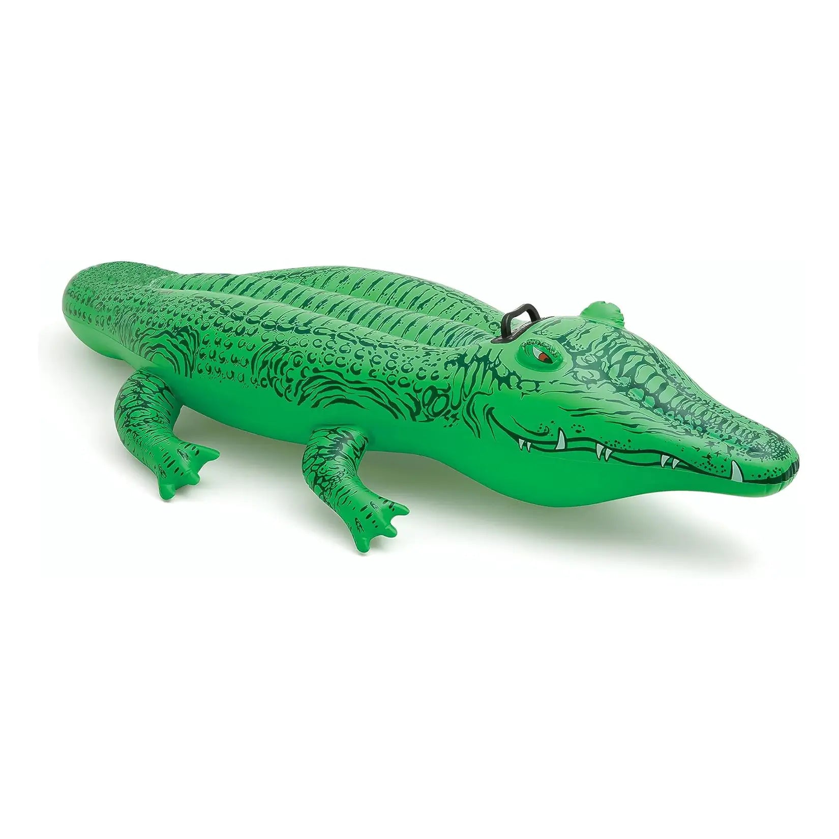 Intex Gator Ride-On Inflatable Pool Float β Crocodile Pool Toy for Kids | 167.6 Γ 86 cm | With Handles & Repair Kit | Age 3+ - Damoo