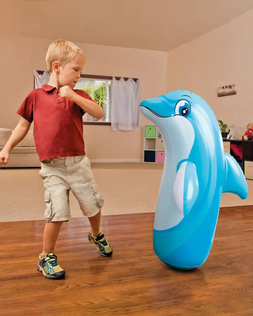INTEX Inflatable 3D Bop Bag for Kids – Punching Toy with Weighted Base Assorted Styles (3+ Years , Indoor & Outdoor Use) - Damoo