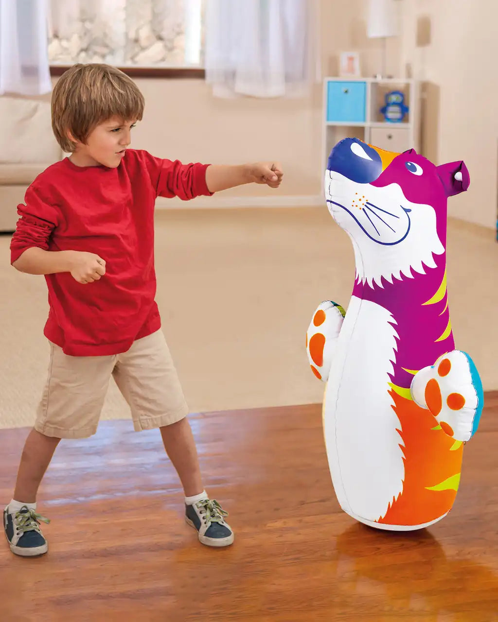 INTEX Inflatable 3D Bop Bag for Kids – Punching Toy with Weighted Base Assorted Styles (3+ Years , Indoor & Outdoor Use) - Damoo