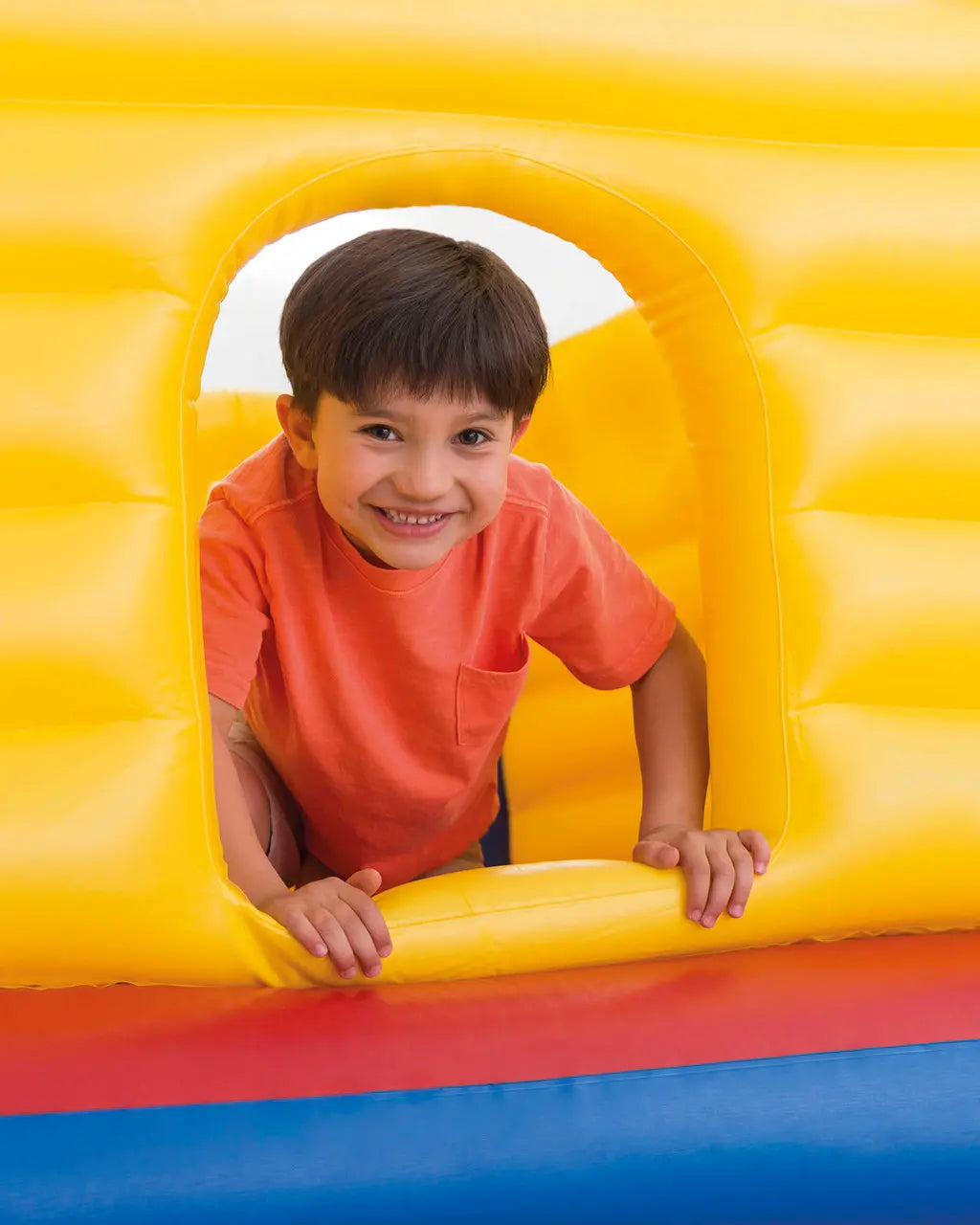 Intex Jump-O-Lene Castle Bouncer – 175cm x 175cm x 135cm Inflatable Bounce House for Kids, Ages 3–6 - Damoo