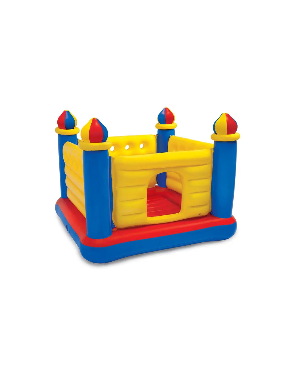 Intex Jump-O-Lene Castle Bouncer – 175cm x 175cm x 135cm Inflatable Bounce House for Kids, Ages 3–6 - Damoo