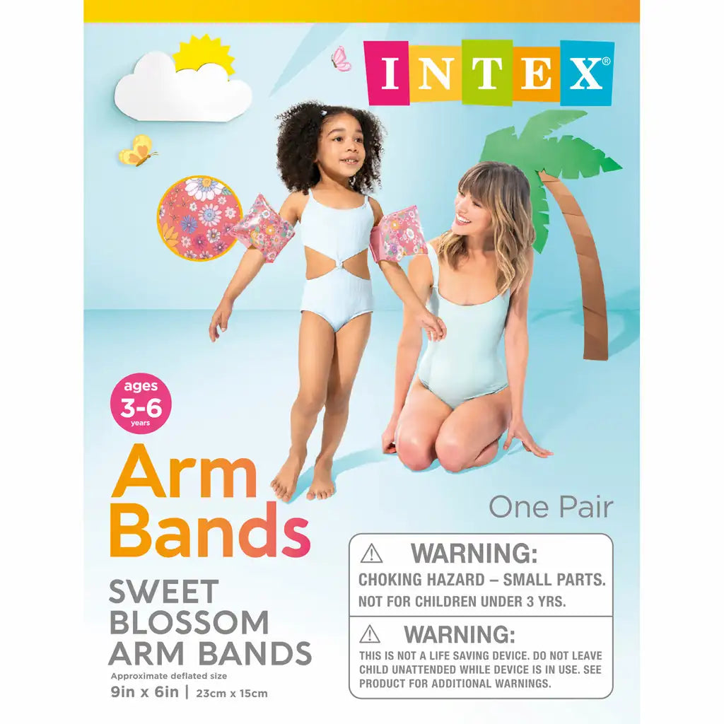 INTEX Kids Arm Bands – Inflatable Swim Floaties for Kids Ages 3–5 (Dual Air Chambers, Compact & Safe) - Damoo