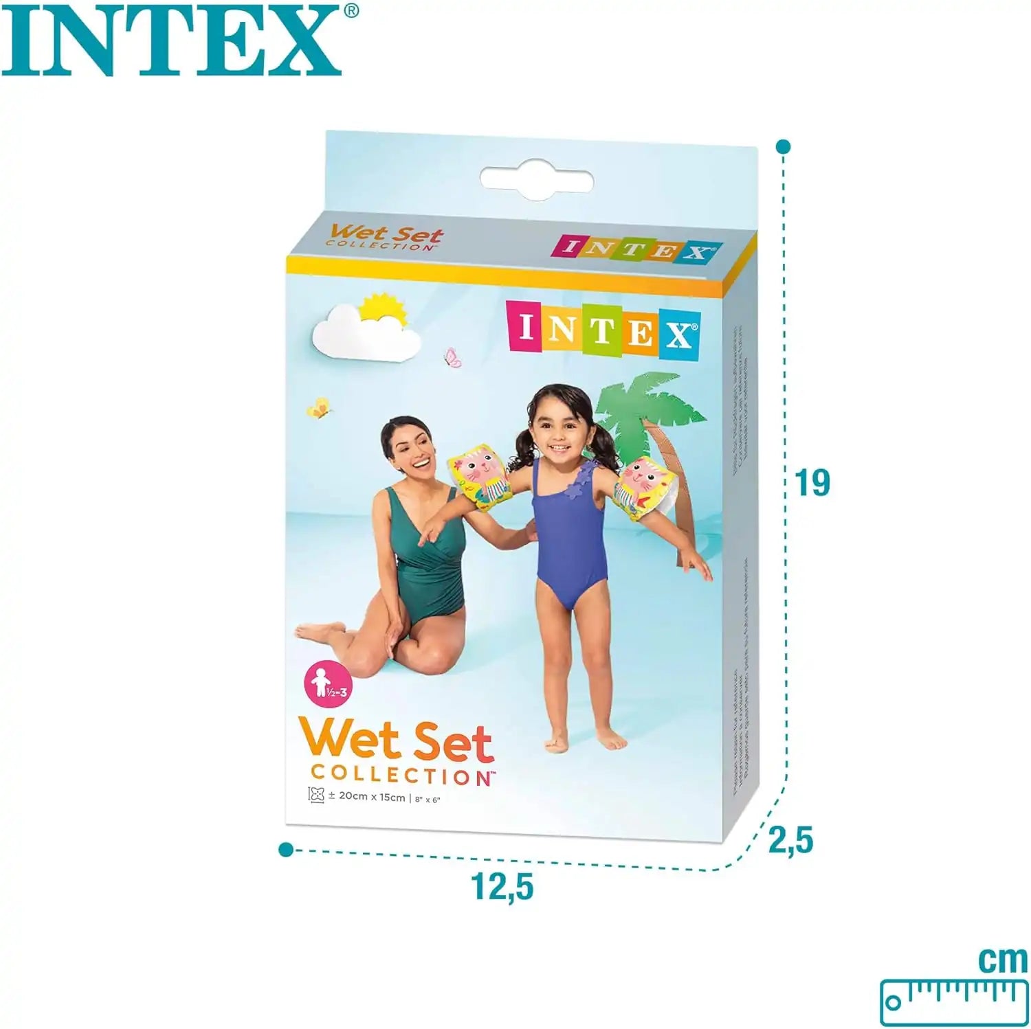 INTEX Kids Arm Bands – Inflatable Swim Floaties for Kids Ages 3–5 (Dual Air Chambers, Compact & Safe) - Damoo