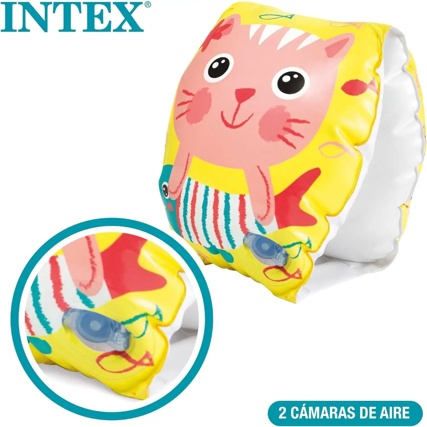 INTEX Kids Arm Bands – Inflatable Swim Floaties for Kids Ages 3–5 (Dual Air Chambers, Compact & Safe) - Damoo