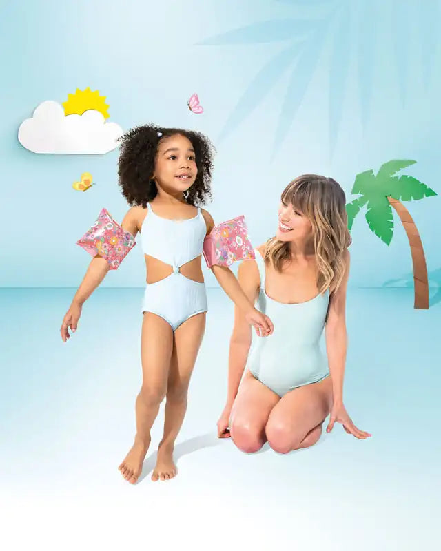 INTEX Kids Arm Bands – Inflatable Swim Floaties for Kids Ages 3–5 (Dual Air Chambers, Compact & Safe) - Damoo