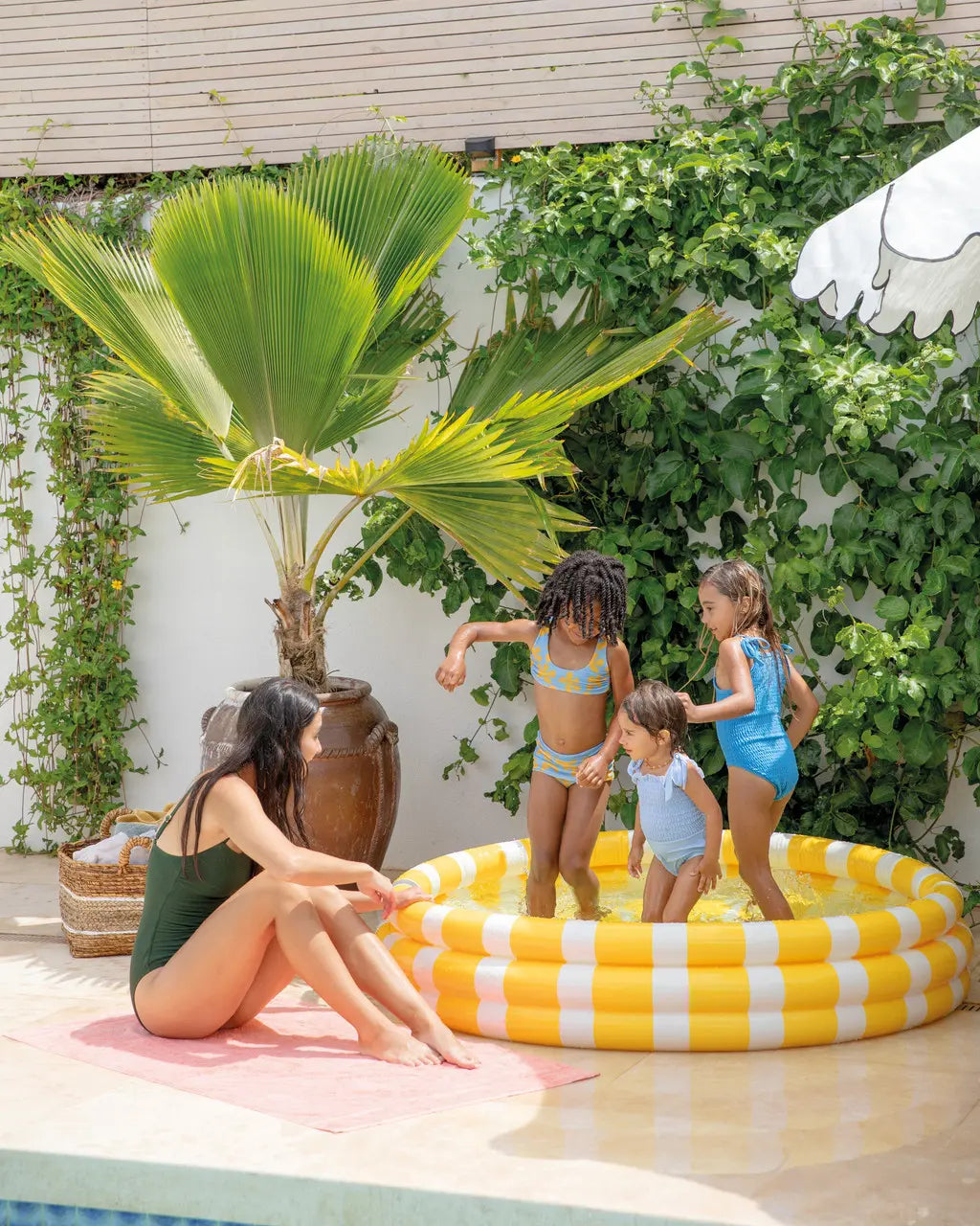 Intex Lemon Kiddie Pool β 147cm x 33cm Inflatable Backyard Pool with 330L Capacity, Ages 2+ - Damoo