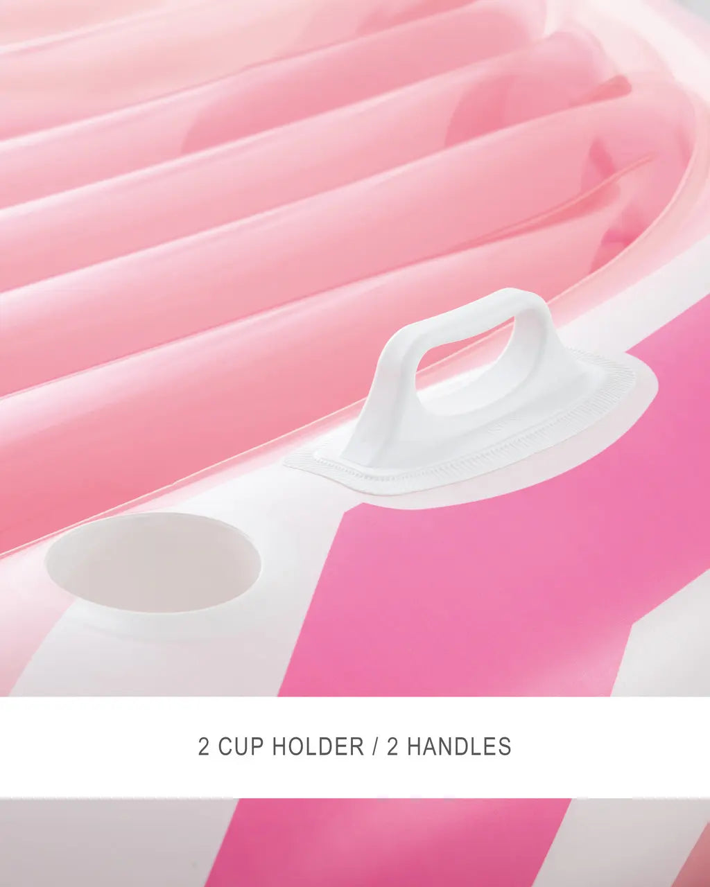 INTEX Pink Paradise Inflatable Boat Pool Float with Sunshade Canopy – 244 x 119 x 97 cm, Stylish Pink & White Design with Cup Holders, Handles & 100 kg Weight Limit for Adults - Damoo