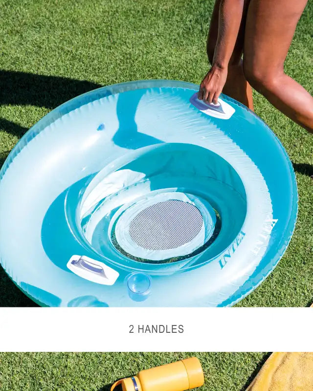 Intex Sit 'N Lounge™ Inflatable Pool Float – 47" Round Float with Cup Holder, Handles & Repair Patch – Pink or Blue - Damoo
