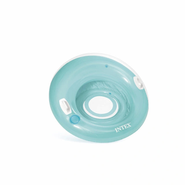 Intex Sit 'N Lounge™ Inflatable Pool Float – 47" Round Float with Cup Holder, Handles & Repair Patch – Pink or Blue - Damoo