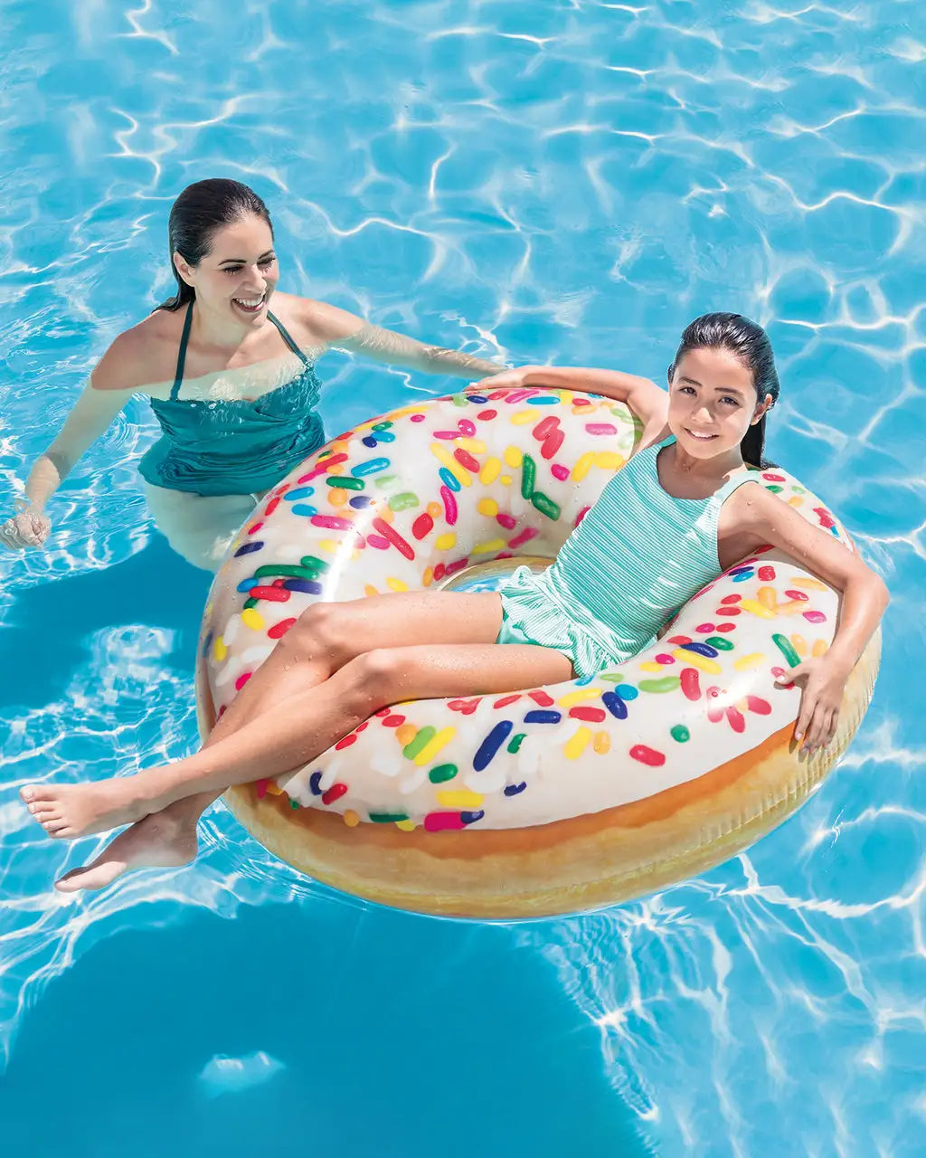 Intex Sprinkle Donut Inflatable Pool Tube – Tasty-Looking Float for Sweet Summer Vibes (99 x 25 cm) - Damoo
