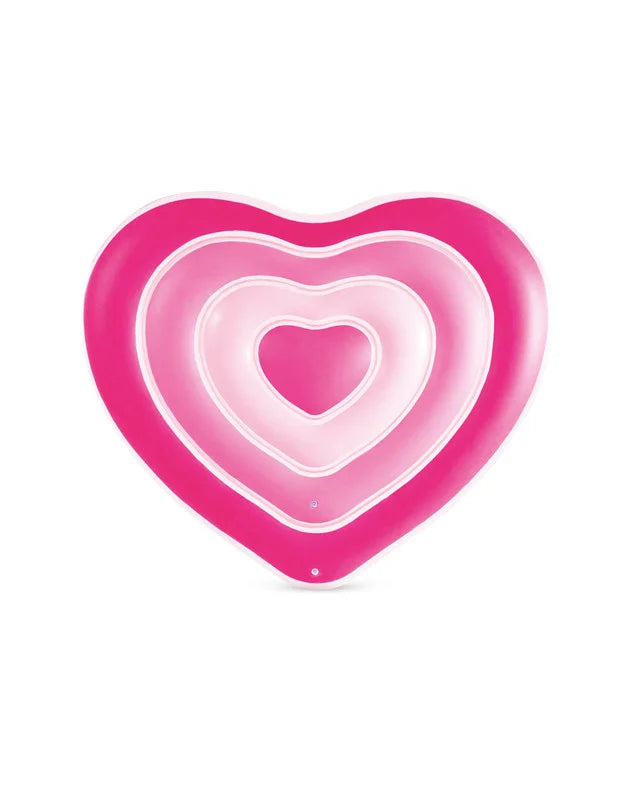 Intex Sweetheart Heart-Shaped Inflatable Pool Float for Adults – Romantic Pink Design with Dual Air Chambers & Repair Patch – Approx. 160 x 142 cm - Damoo