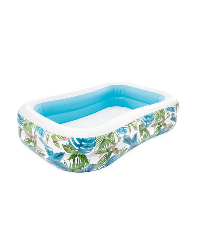 Intex Swim Center Tropical Inflatable Pool β 229cm x 152cm x 48cm, 600L Capacity with Drain Plug, Ages 3+ - Damoo