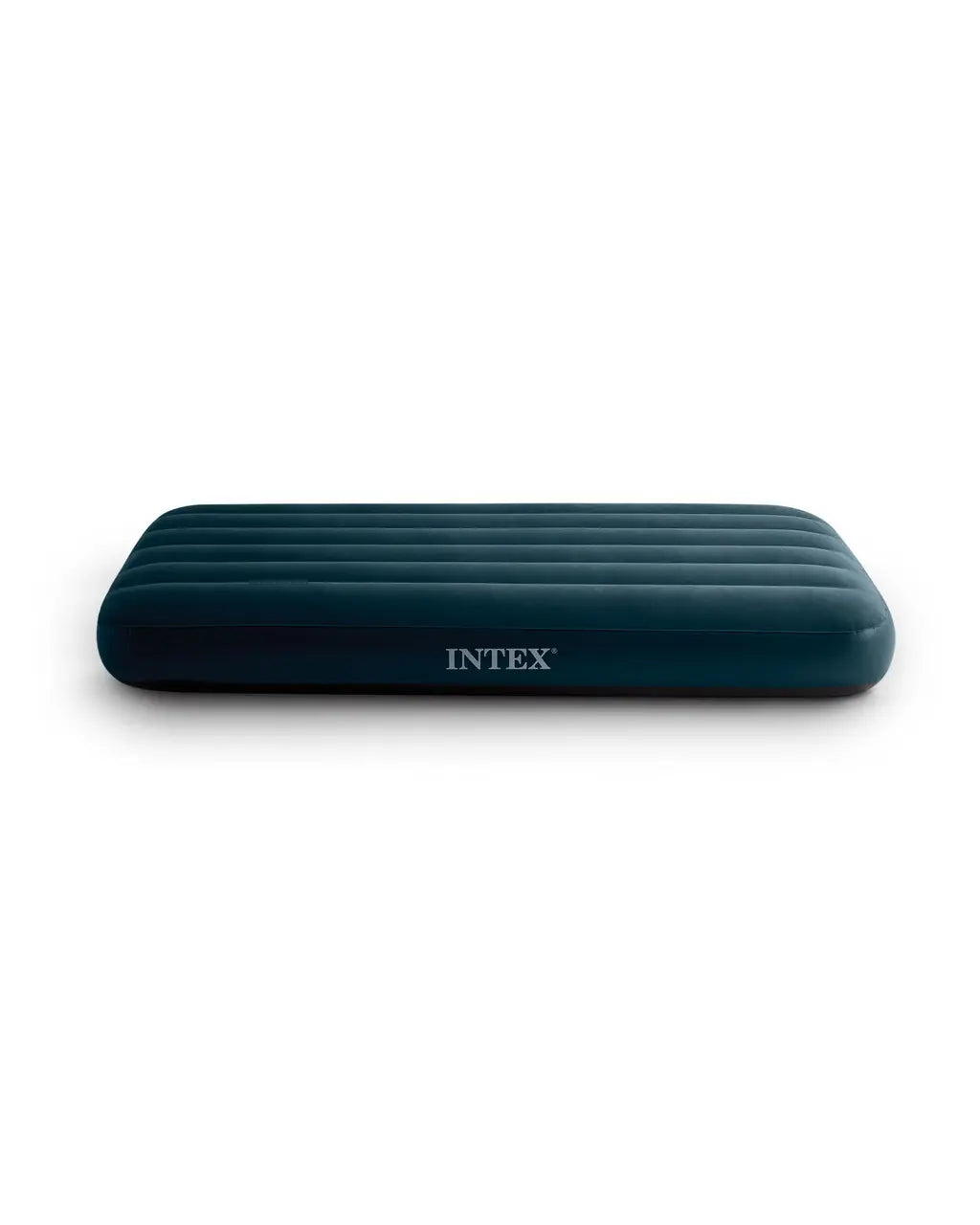 INTEX Twin Dura-Beam Air Mattress – Midnight Green | Inflatable Camping Bed with Velvet Top, Puncture-Resistant PVC, 191x97x25cm - Damoo