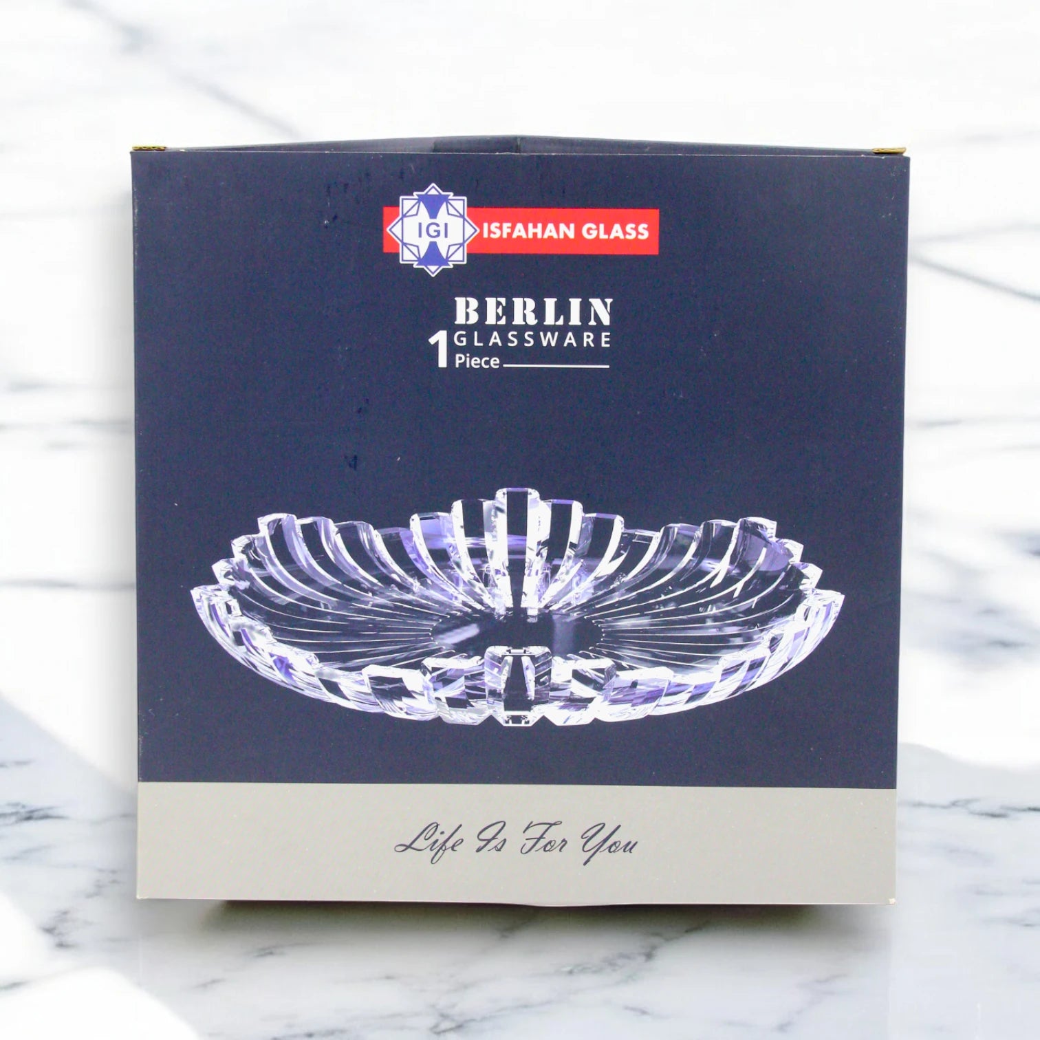 Isfahan 881 Berlin Tempered Glass Plate, 1 Piece - Elegant, Durable & Minimalist Glassware for Everyday Dining & Special Occasions - Damoo