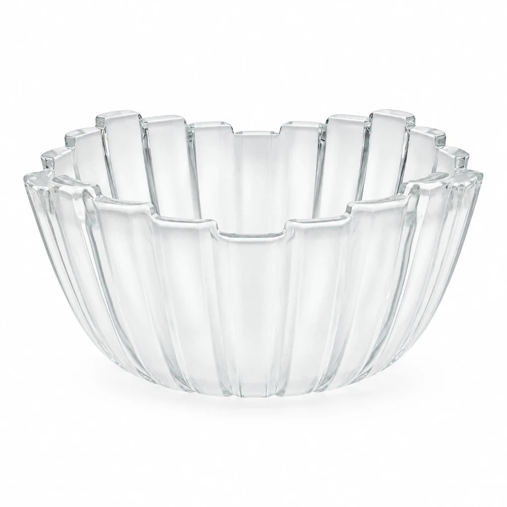 Isfahan Berlin Large Glass Bowl 981 - 1 Piece - Tempered Glass Multipurpose Serving Bowl - Elegant, Durable & Food-Safe Tableware for Home, Buffet & Events - Damoo