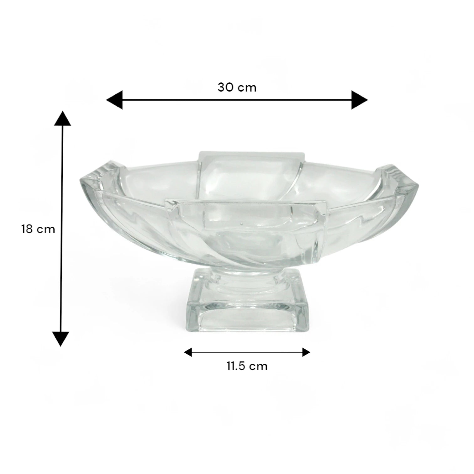 Isfahan Square Large Pedestal Serving Bowl on Foot – 2 L Capacity | Premium Decorative Display Bowl for Salad, Fruits, Snacks & Desserts | Elegant Centerpiece Bowl | Durable & Stylish Design | 192 - Damoo