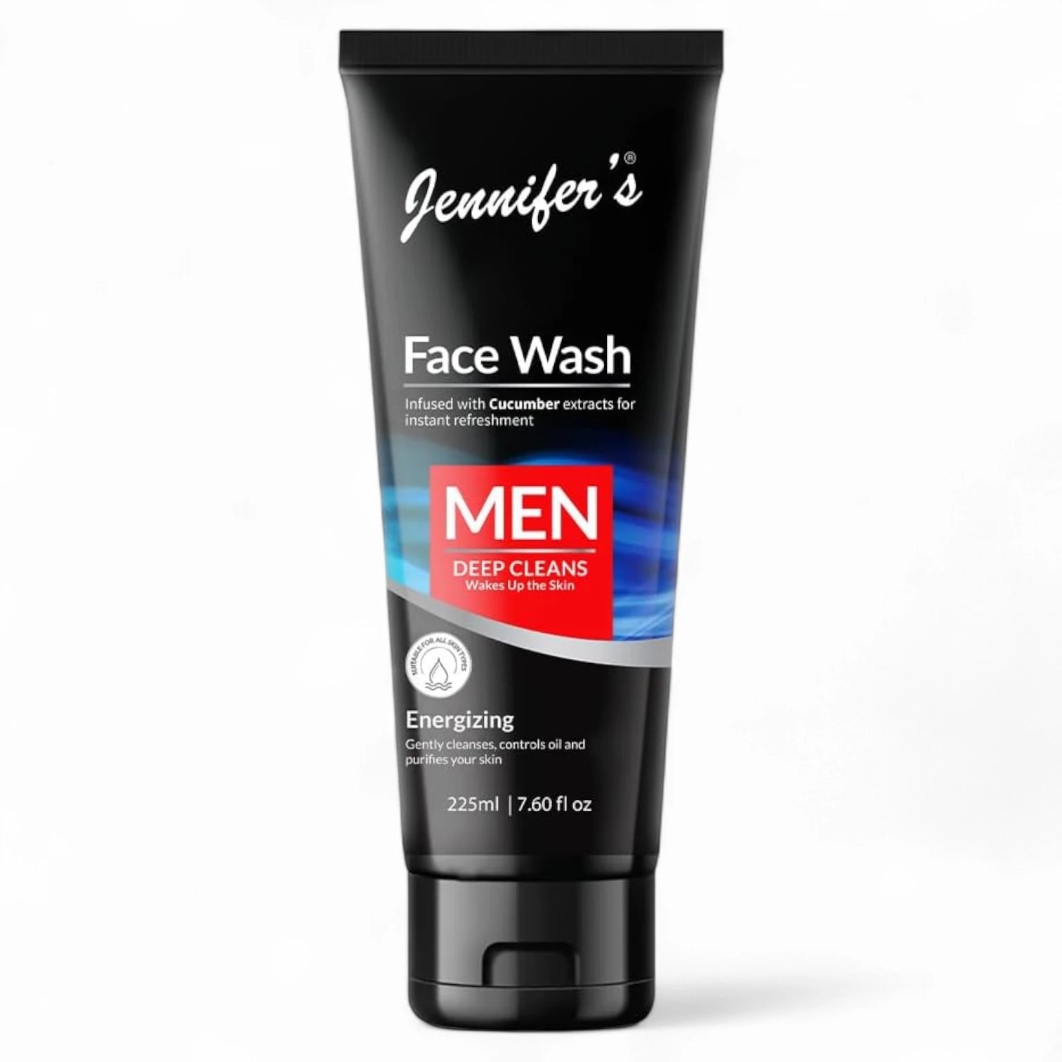 Jennifer’s Face Wash for Men – 225ML | Deep Cleansing with Cucumber Extract | Energizing Formula for Oil Control & Refreshment | All Skin Types - Damoo
