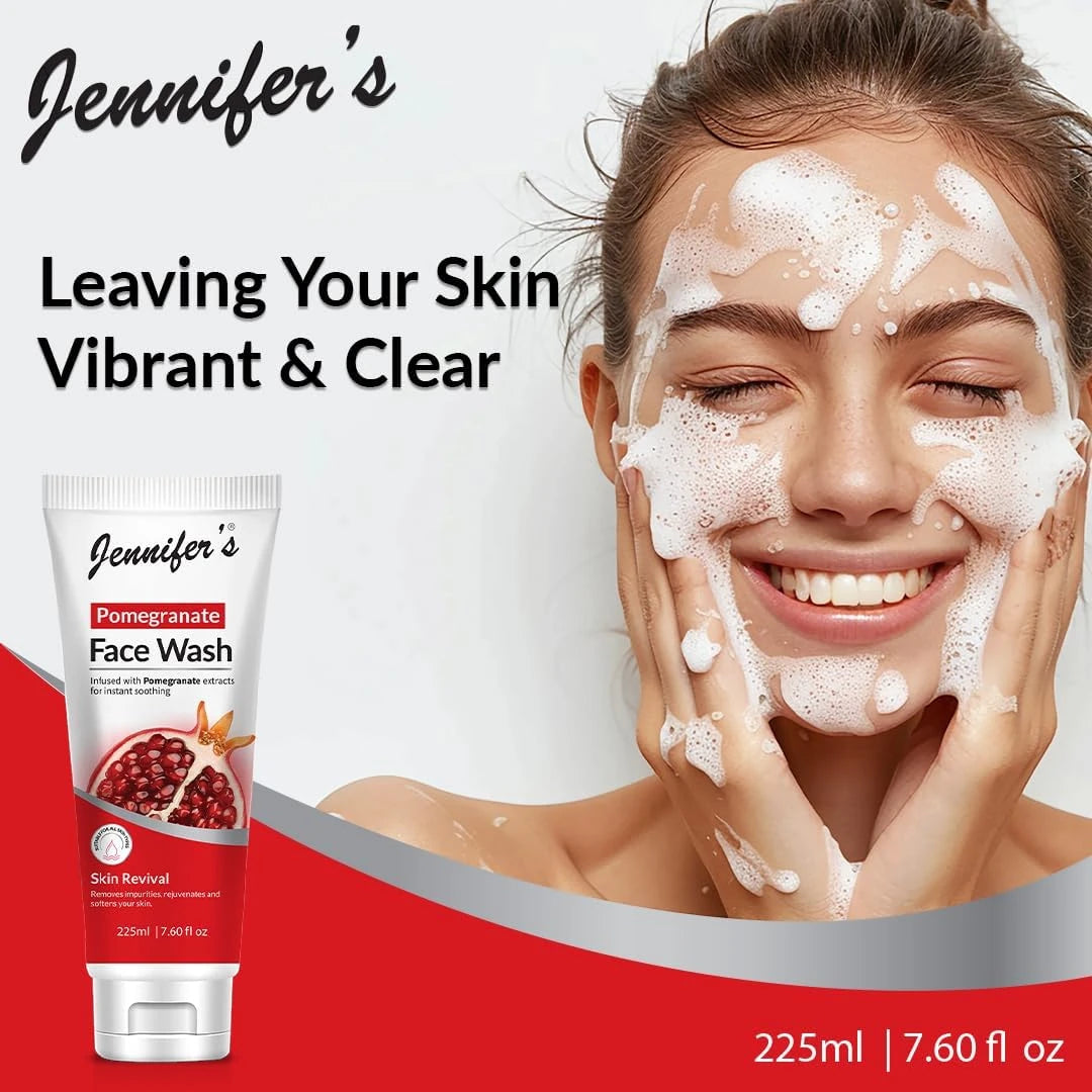 Jennifer’s Pomegranate Face Wash – 225ML | Deep Cleansing, Hydrating & Skin-Reviving for All Skin Types - Damoo