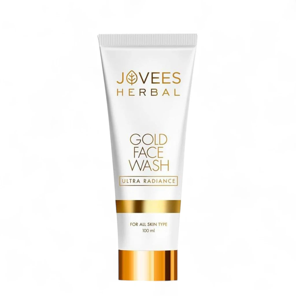 Jovees Gold Ultra Radiance Face Wash – 100ml | 24K Gold Glow, Anti-Aging, Brightening Cleanser for All Skin Types - Damoo
